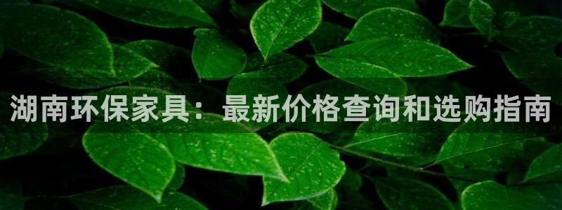 杏耀测速注册：湖南环保家具：最新价格查询和选购指南